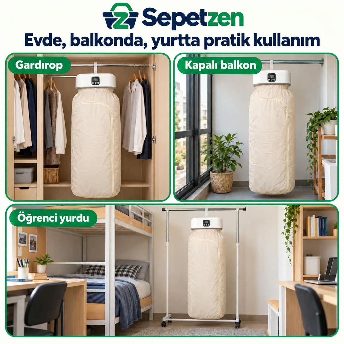 Sepetzen Katlanabilir Çamaşır Kurutucu